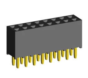 2.00mm PCB Socket Double Rows Straight Dip Type.(H=6.35)